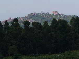 Distant view of Prayer Mountain
