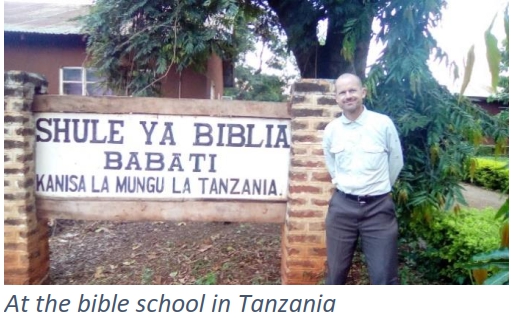 at the bible school in Tanzania