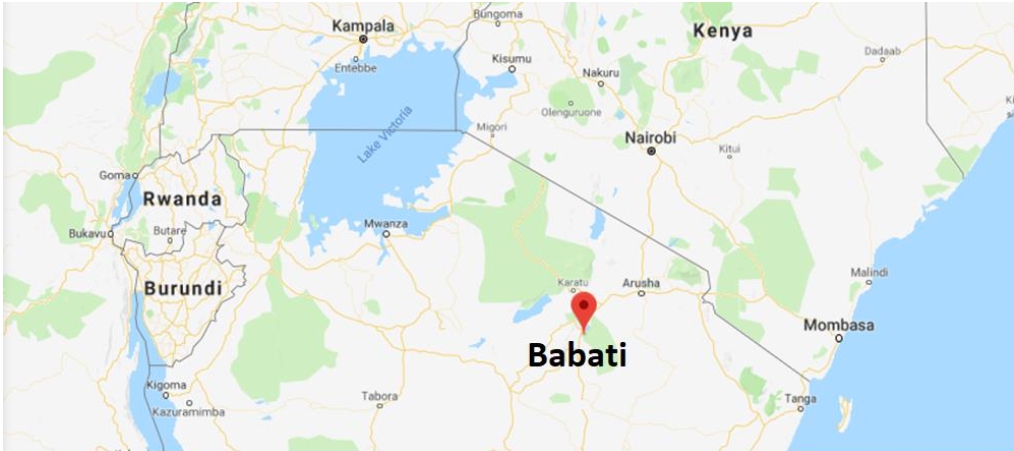 Location of Babati